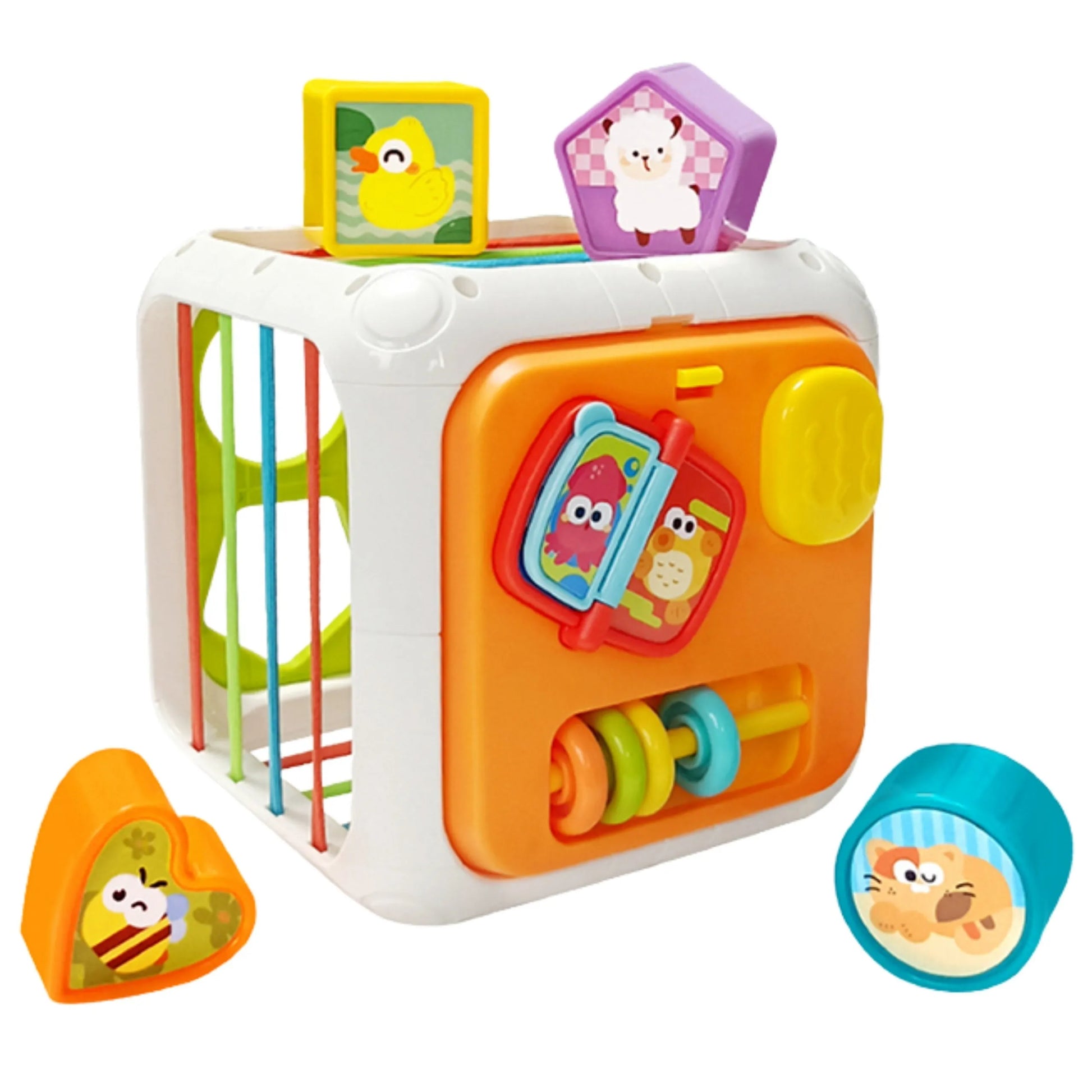 Woopie Baby Montessori elastingas sensorinis kubas 4in1