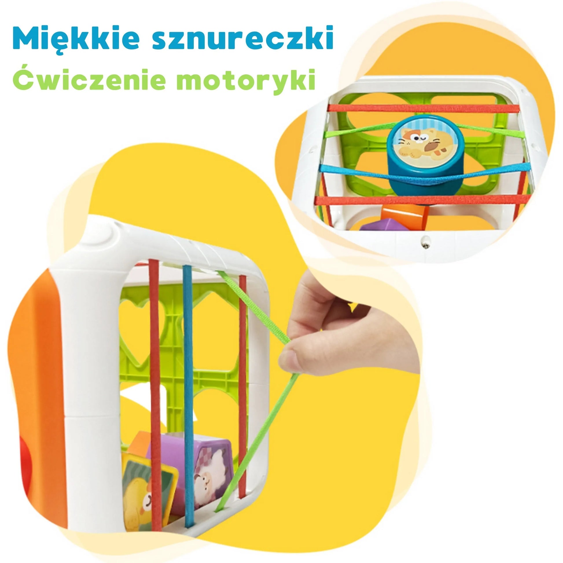 Woopie Baby Montessori elastingas sensorinis kubas 4in1