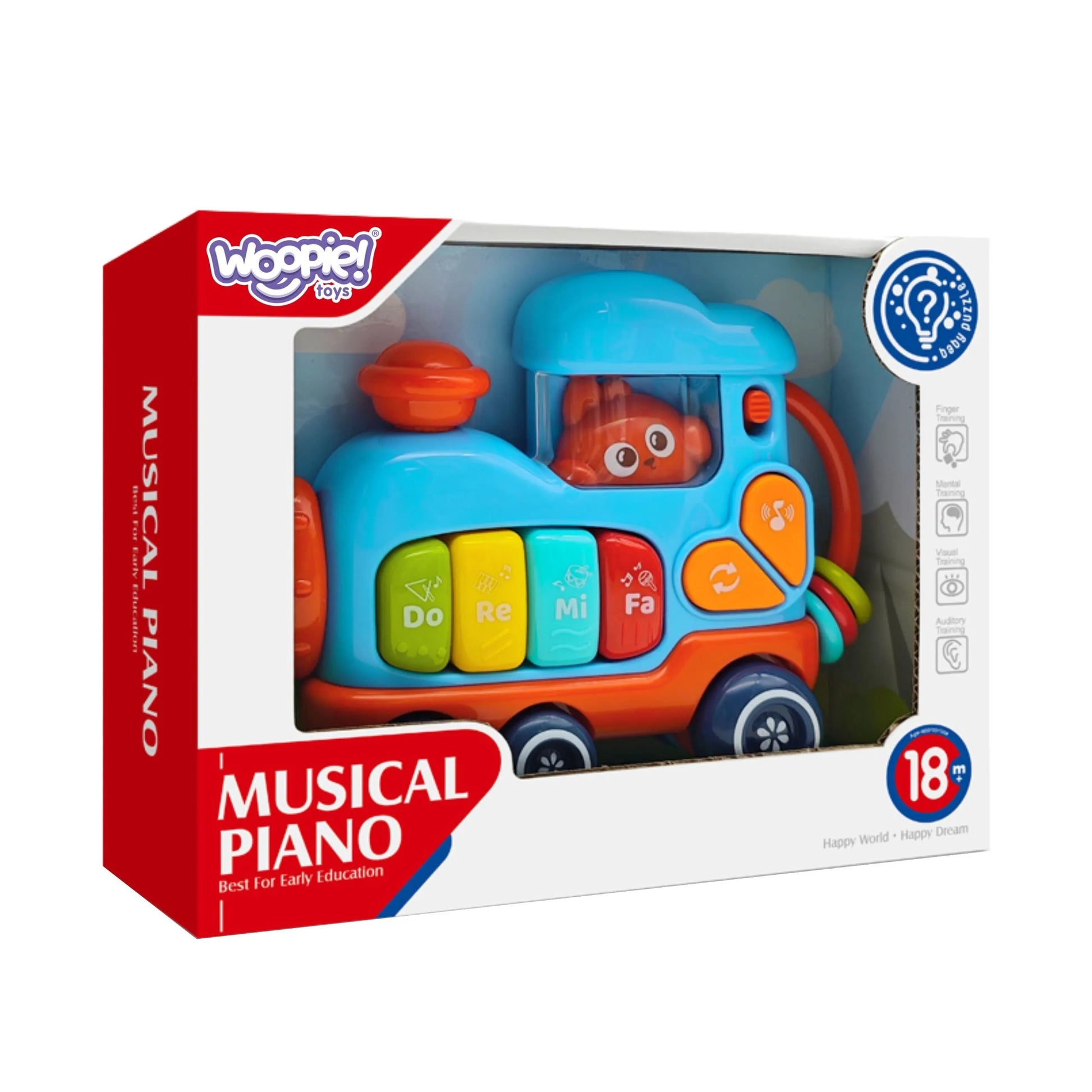 Woopie Baby muzikinė lokomotyvėlė–pianinas