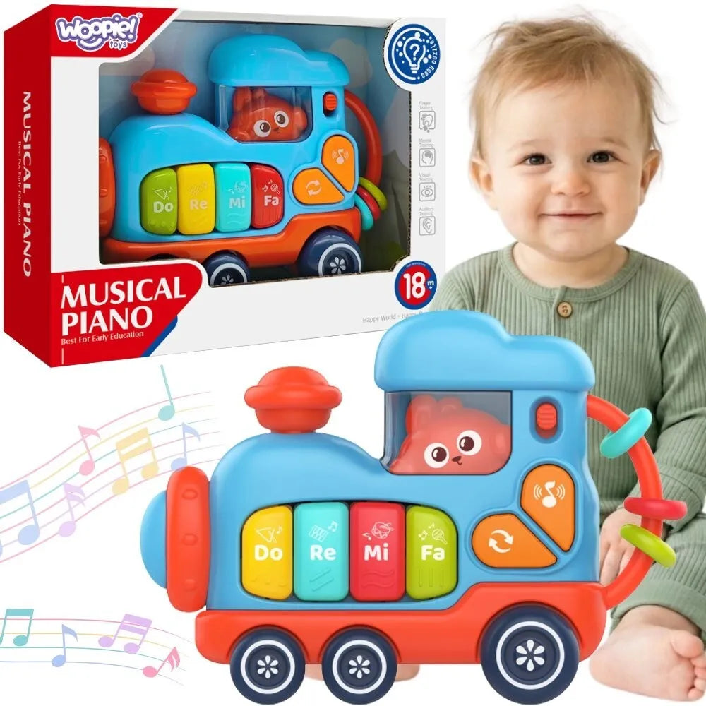 Woopie Baby muzikinė lokomotyvėlė–pianinas