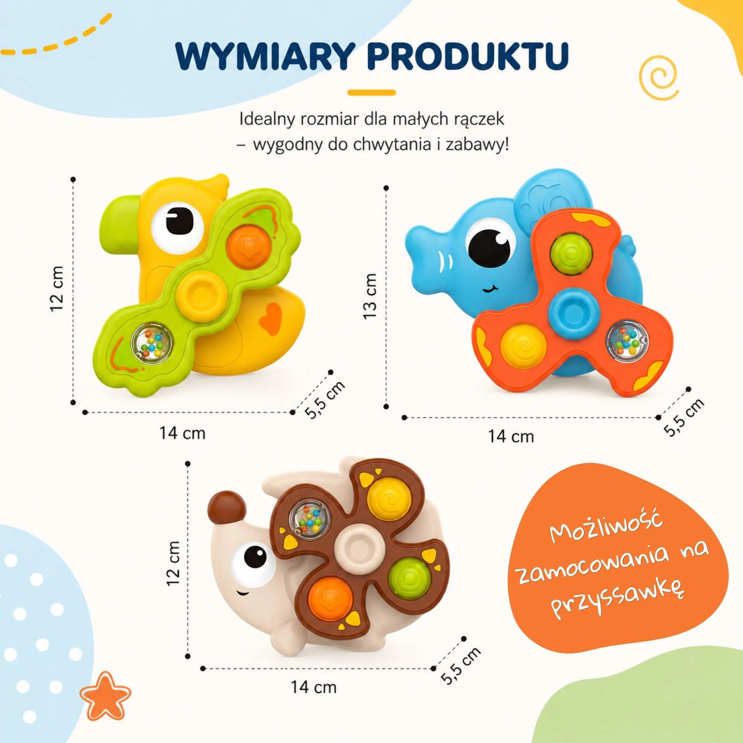 WOOPIE BABY trijų sensorinių suktukų rinkinys