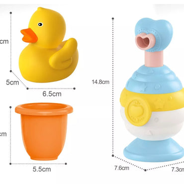 WOOPIE BABY vonios žaislų rinkinys: puodelis, antis ir muilo dozatorius