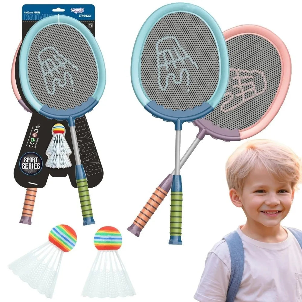 WOOPIE „Badminton Set“ – vaikų badmintonas su 2 raketėmis ir 2 plunksnelėmis