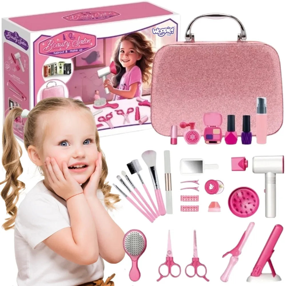 Woopie „Beauty Salon“ – 43 dalių kosmetikos ir stilizacijos rinkinys lagamine
