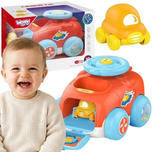 Woopie didelis automobilis su katapulta + 2 mini mašinėlės