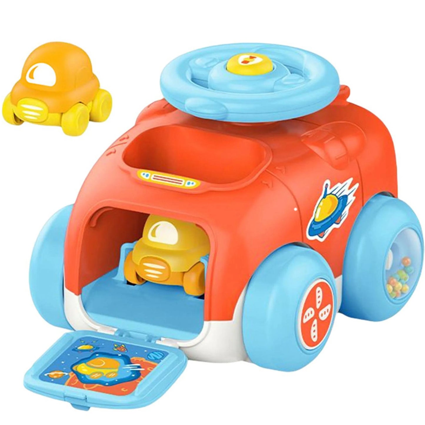 Woopie didelis automobilis su katapulta + 2 mini mašinėlės