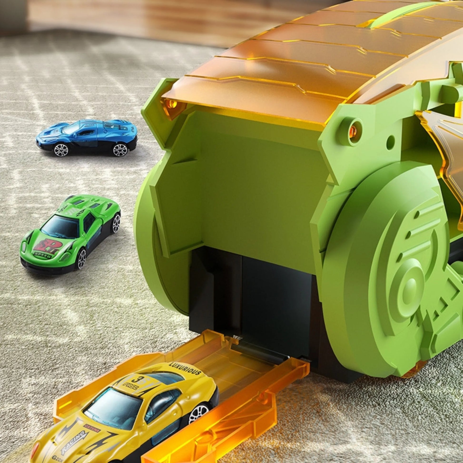 Woopie „Dinozauras Rijikas“ su 12 automobiliukų