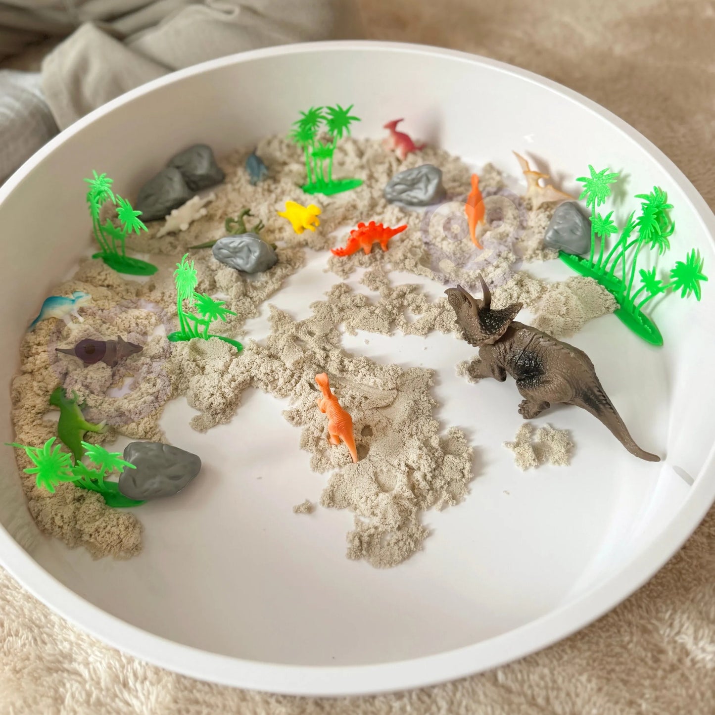 Woopie dinozaurų figūrėlių rinkinys su kraštovaizdžio elementais (40 el.)