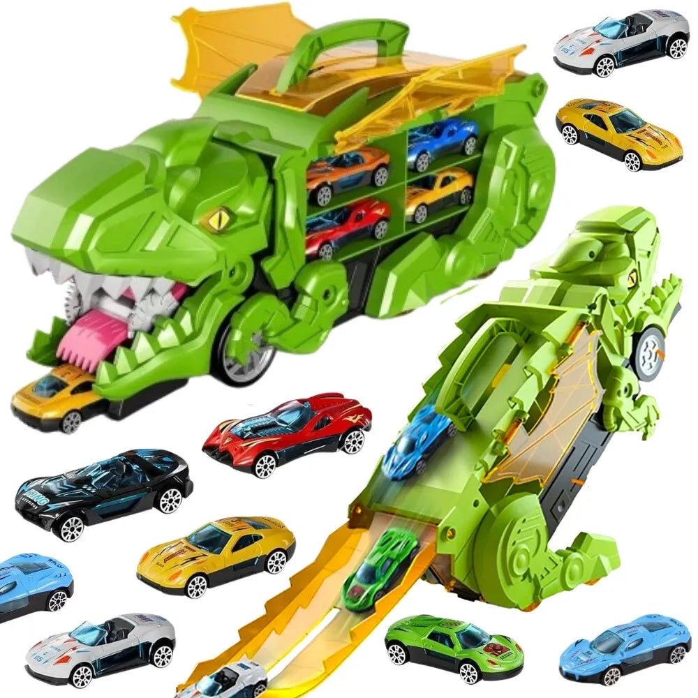 WOOPIE dinozaurų trasos ir transporto priemonių rinkinys