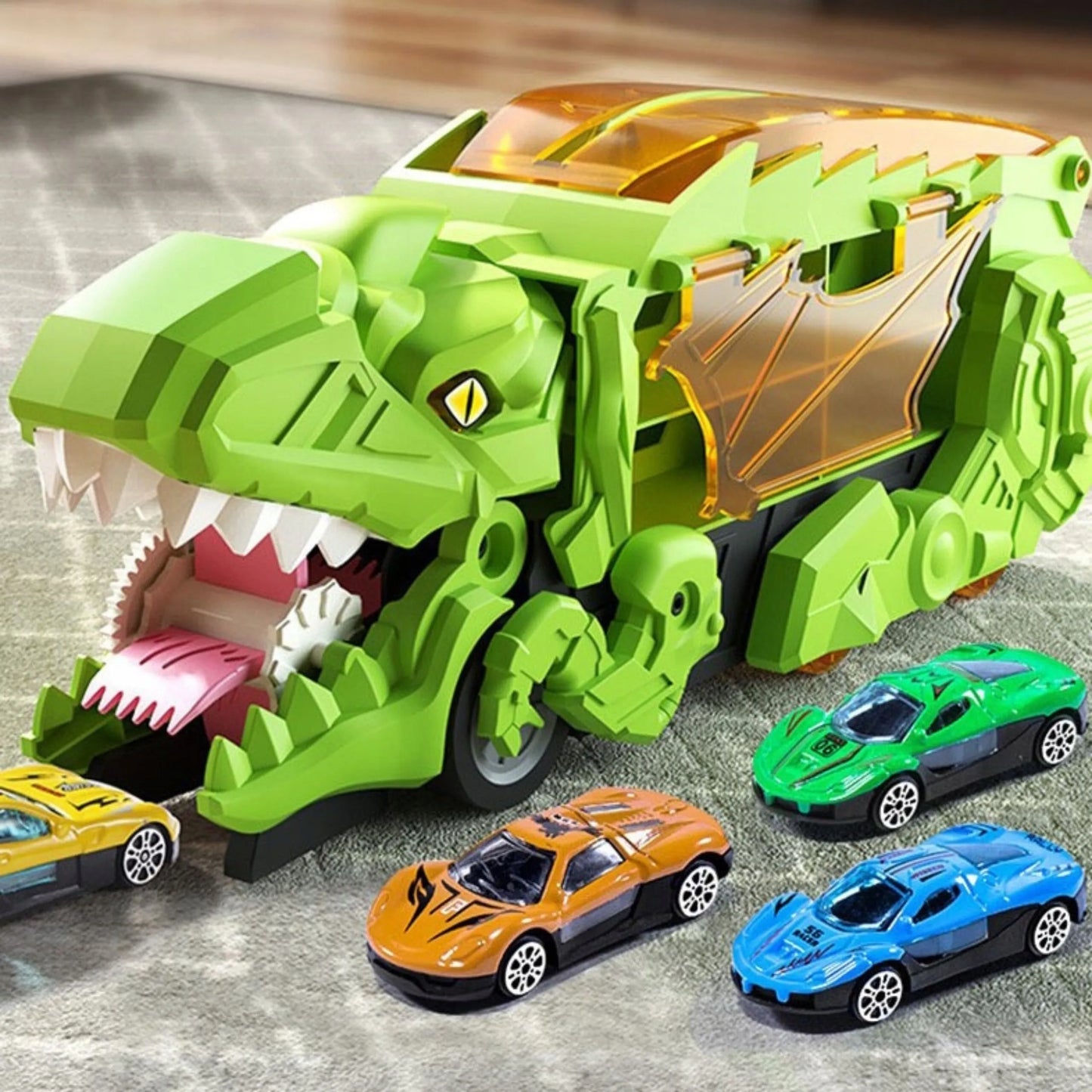 WOOPIE dinozaurų trasos ir transporto priemonių rinkinys