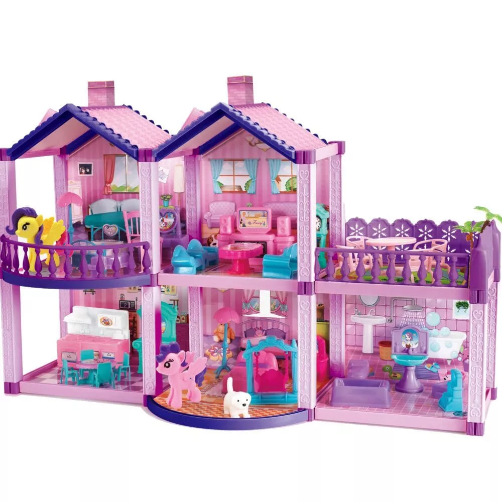 Lėlių namelis su priedais 120vnt