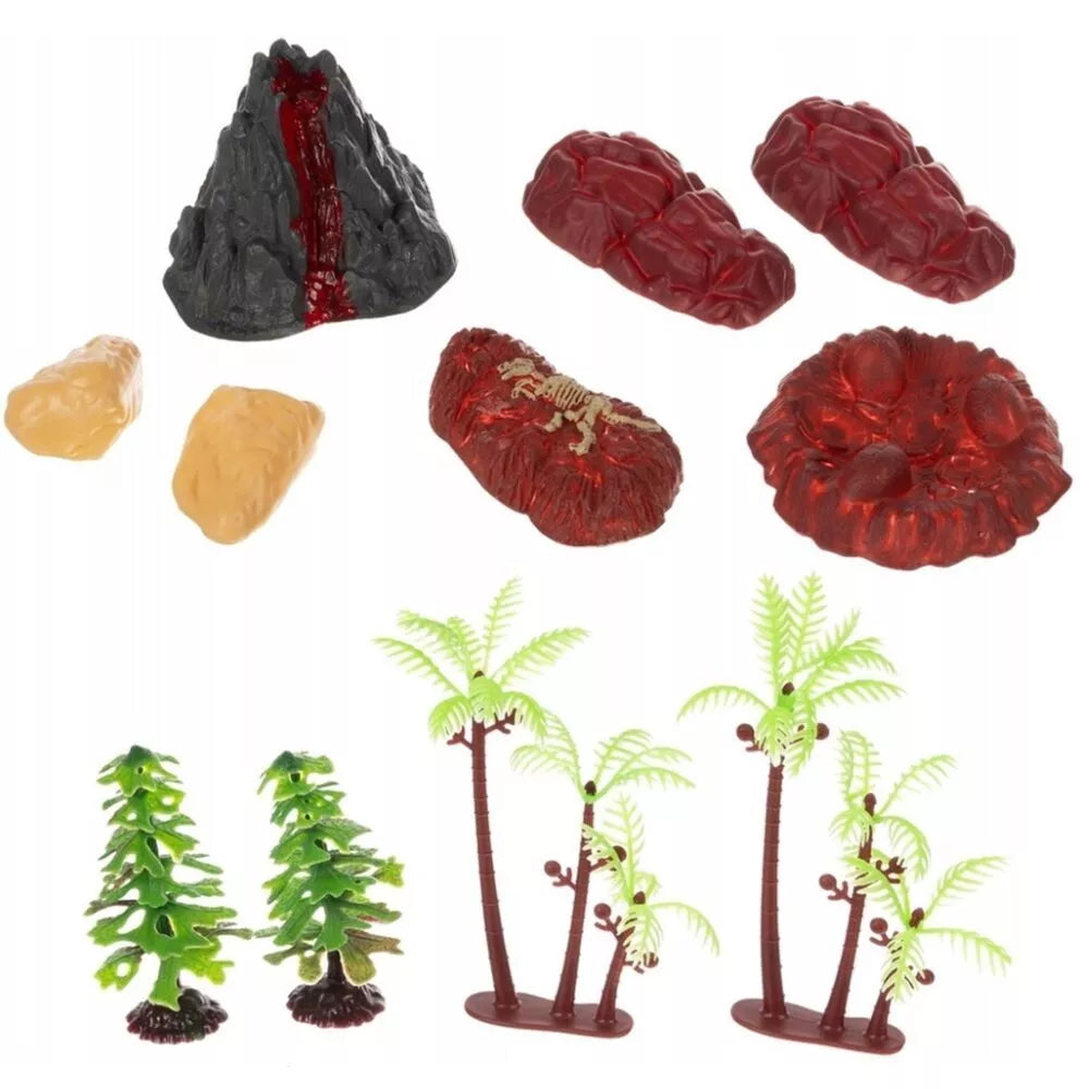 Didelis rinkinys XXL dinozaurų figūrėlės + „Priešistorinio pasaulio” kilimėlis