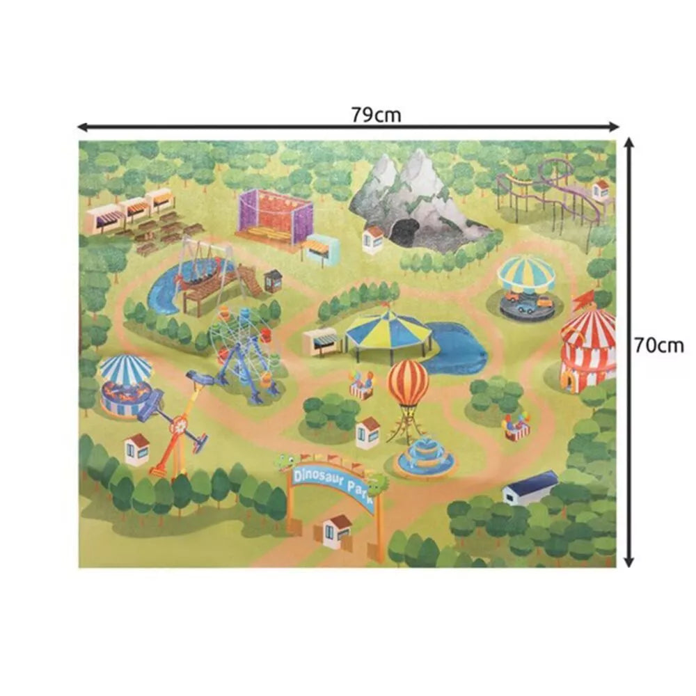 Didelis rinkinys XXL dinozaurų figūrėlės + „Priešistorinio pasaulio” kilimėlis