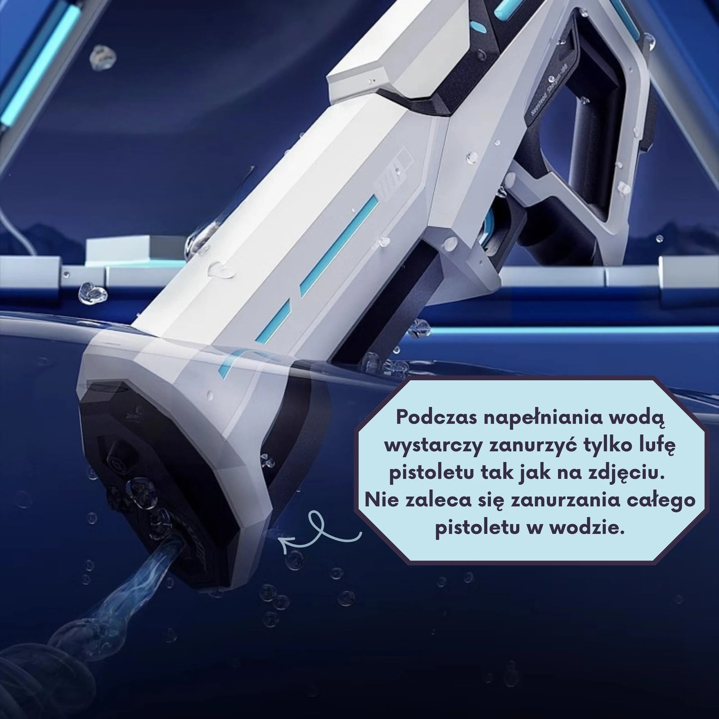 WOOPIE elektrinis vandens pistoletas su automatiniu ir rankiniu šaudymo režimu