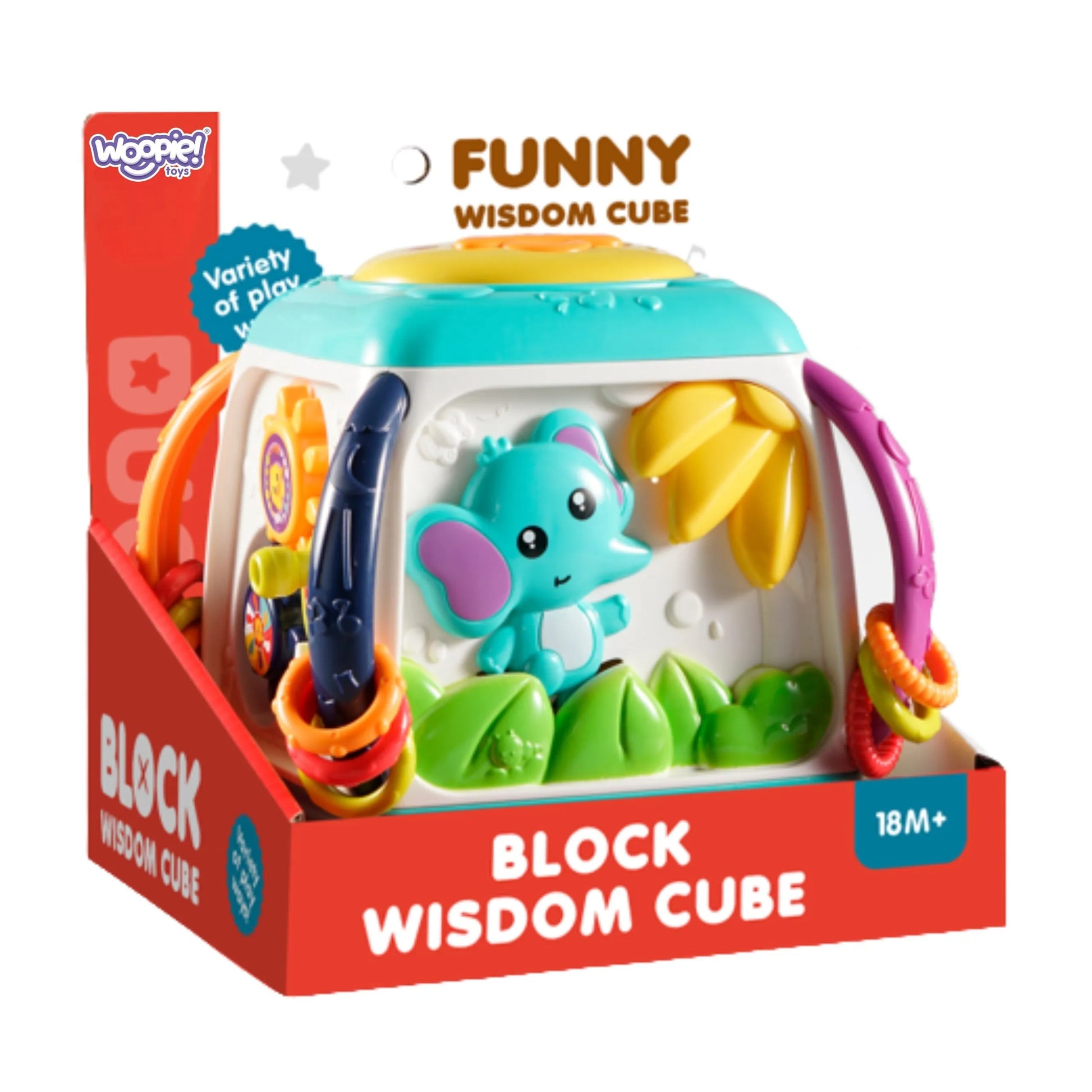WOOPIE „Funny Wisdom Cube“ – interaktyvus lavinamasis kubas mažyliui