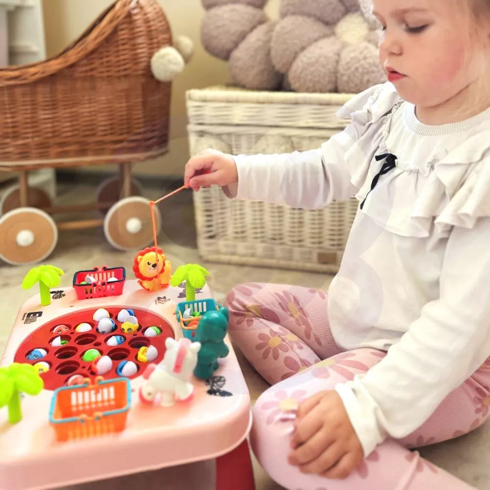 WOOPIE žvejybos žaidimų automatų interaktyvus stalas rožinis