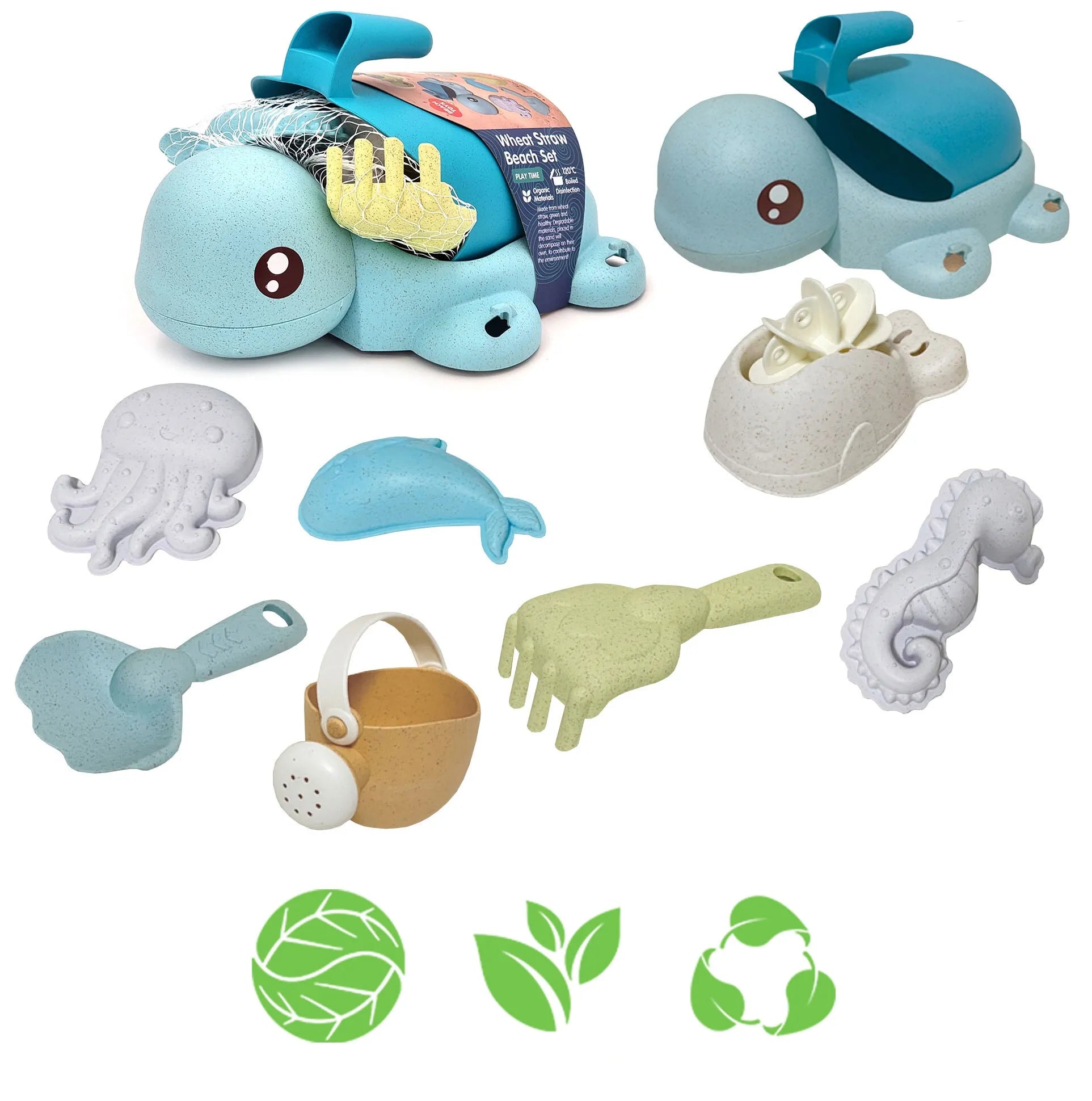 Woopie GREEN „Vėžliukas“ smėlio ir vandens rinkinys 8in1
