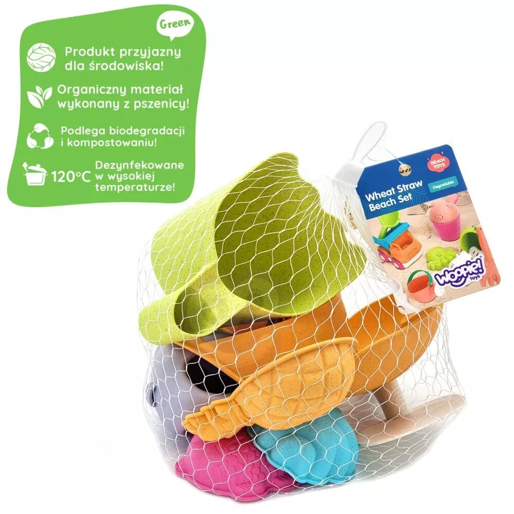 Žalias smėlio rinkinys su priedais