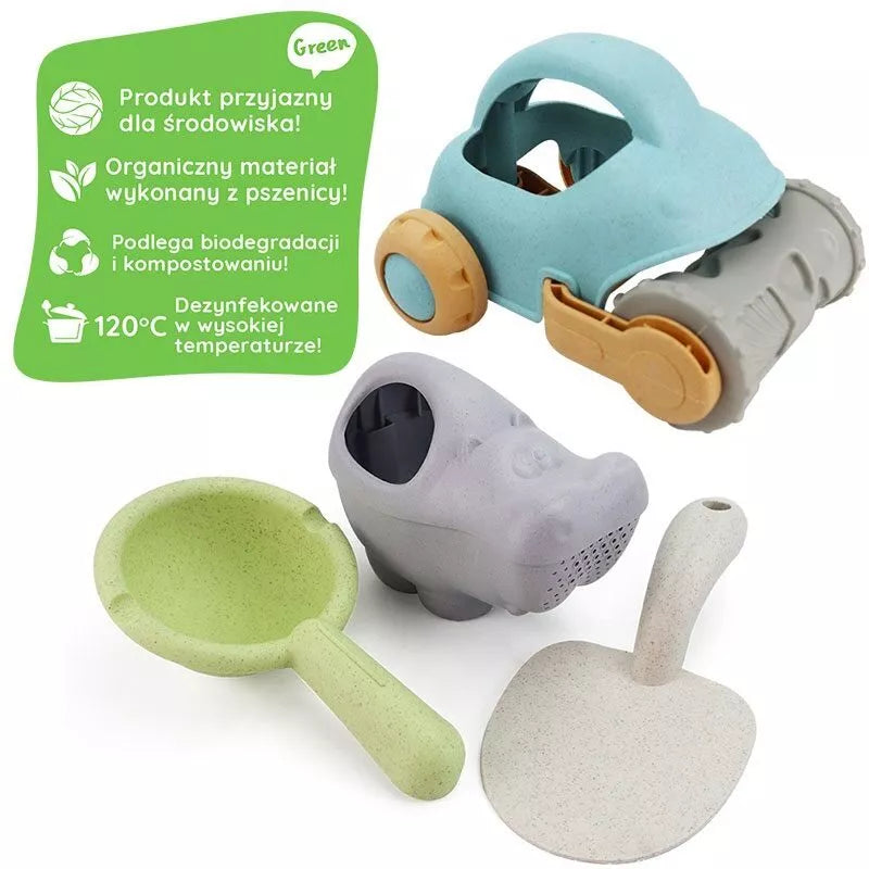 Smėlio rinkinys su automobiliu ir priedais 10vnt