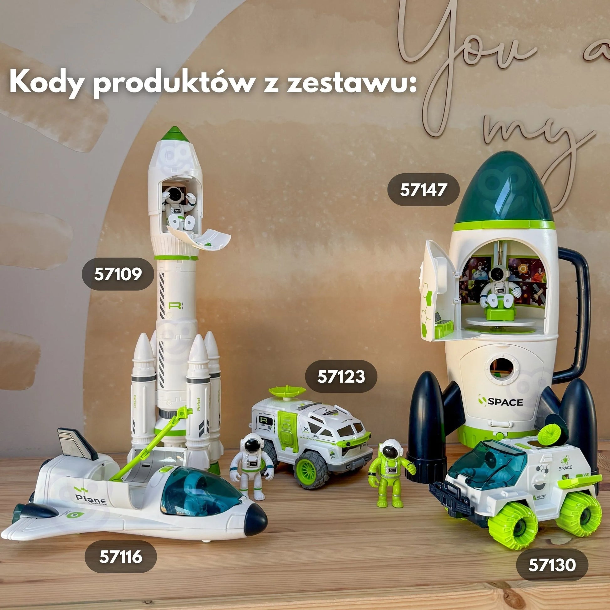 WOOPIE interaktyvus kosminis laivas ir roveris su astronautais, 3+