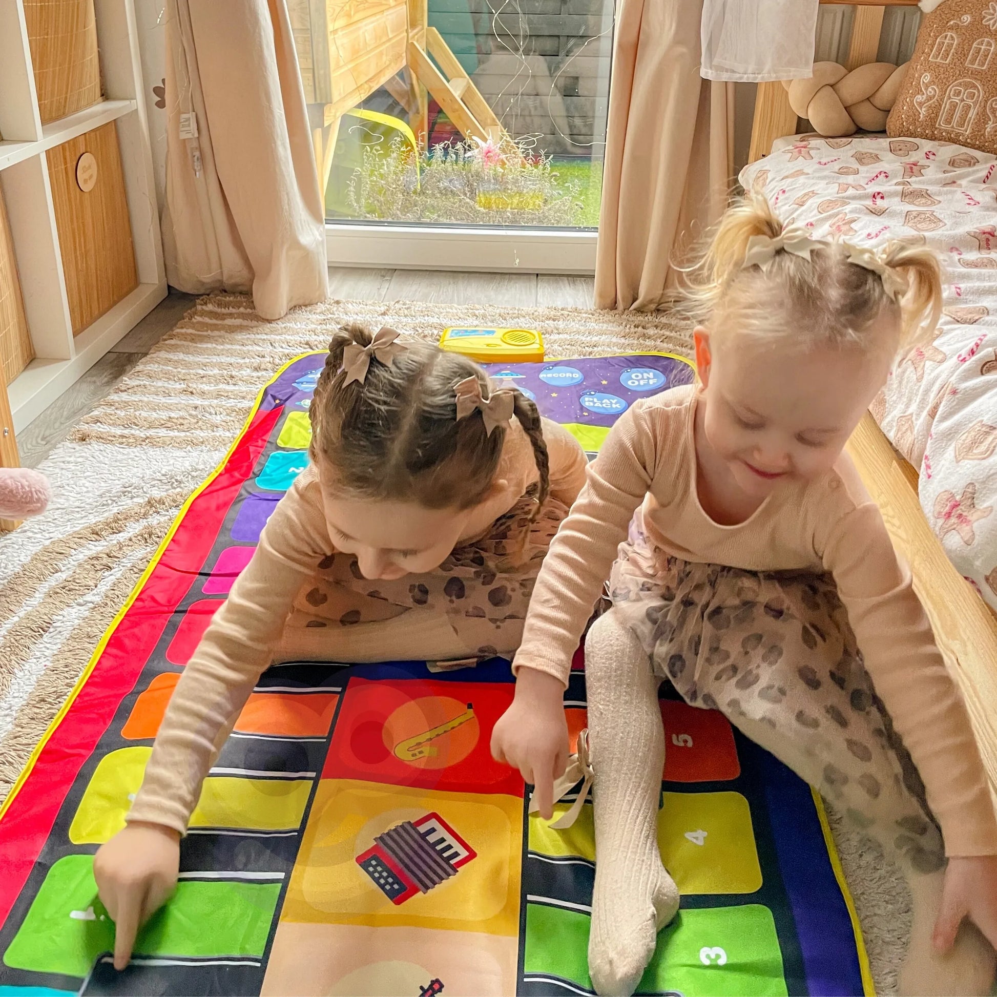 Woopie interaktyvus muzikinis šokių kilimėlis – pianinas, instrumentai, įrašymas