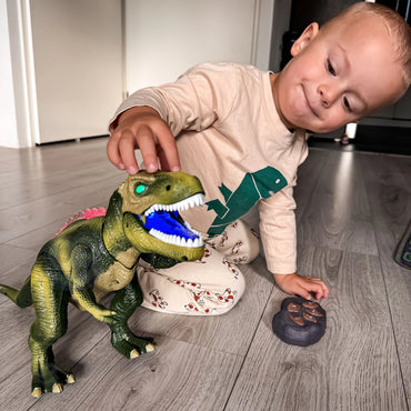 Woopie interaktyvus RC T‑Rex robotas su šviesomis, garsais ir specialiais režimais
