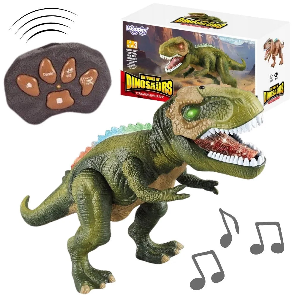 Woopie interaktyvus RC T‑Rex robotas su šviesomis, garsais ir specialiais režimais