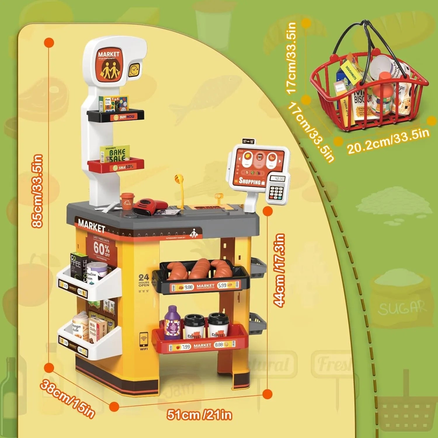 Woopie interaktyvus Supermarket – 52 dalių