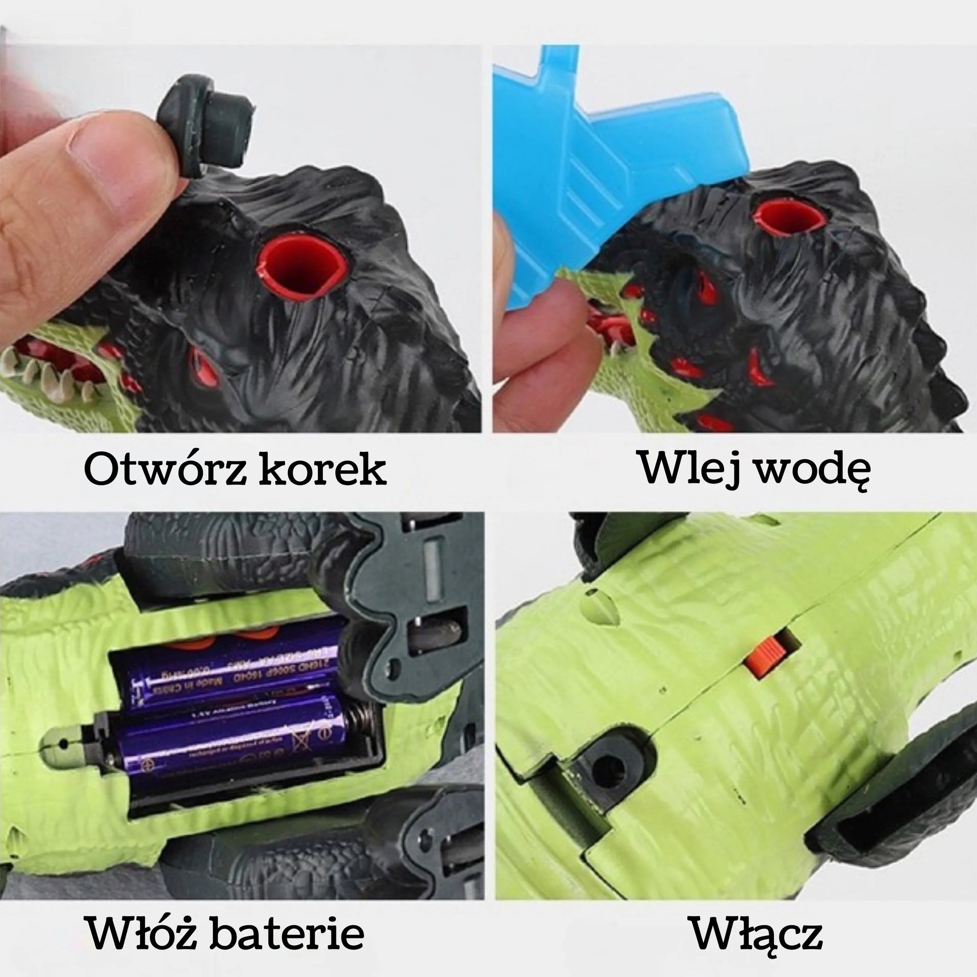 Woopie interaktyvus vaikščiojantis T‑Rex su „ugnies“ dūmų efektu, LED ir garsais