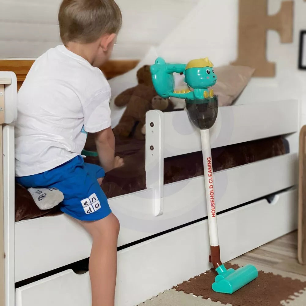 WOOPIE interaktyvus dinozaurų dulkių siurblys 3in1 su siurbimo funkcija, šviesa ir garsu