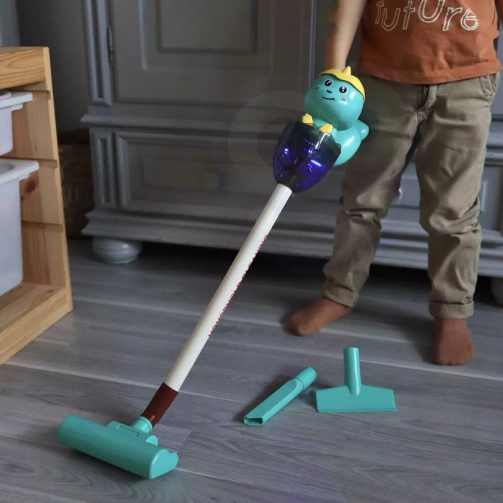 WOOPIE interaktyvus dinozaurų dulkių siurblys 3in1 su siurbimo funkcija, šviesa ir garsu