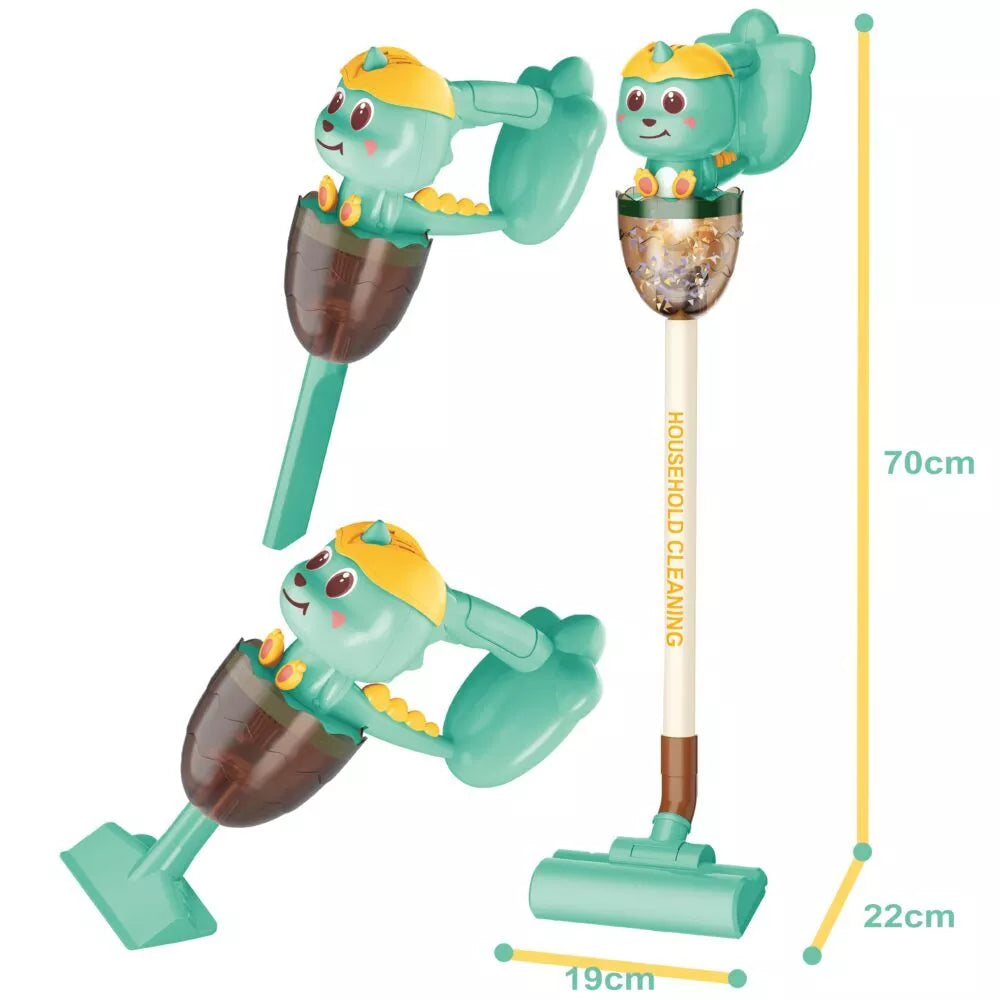 WOOPIE interaktyvus dinozaurų dulkių siurblys 3in1 su siurbimo funkcija, šviesa ir garsu