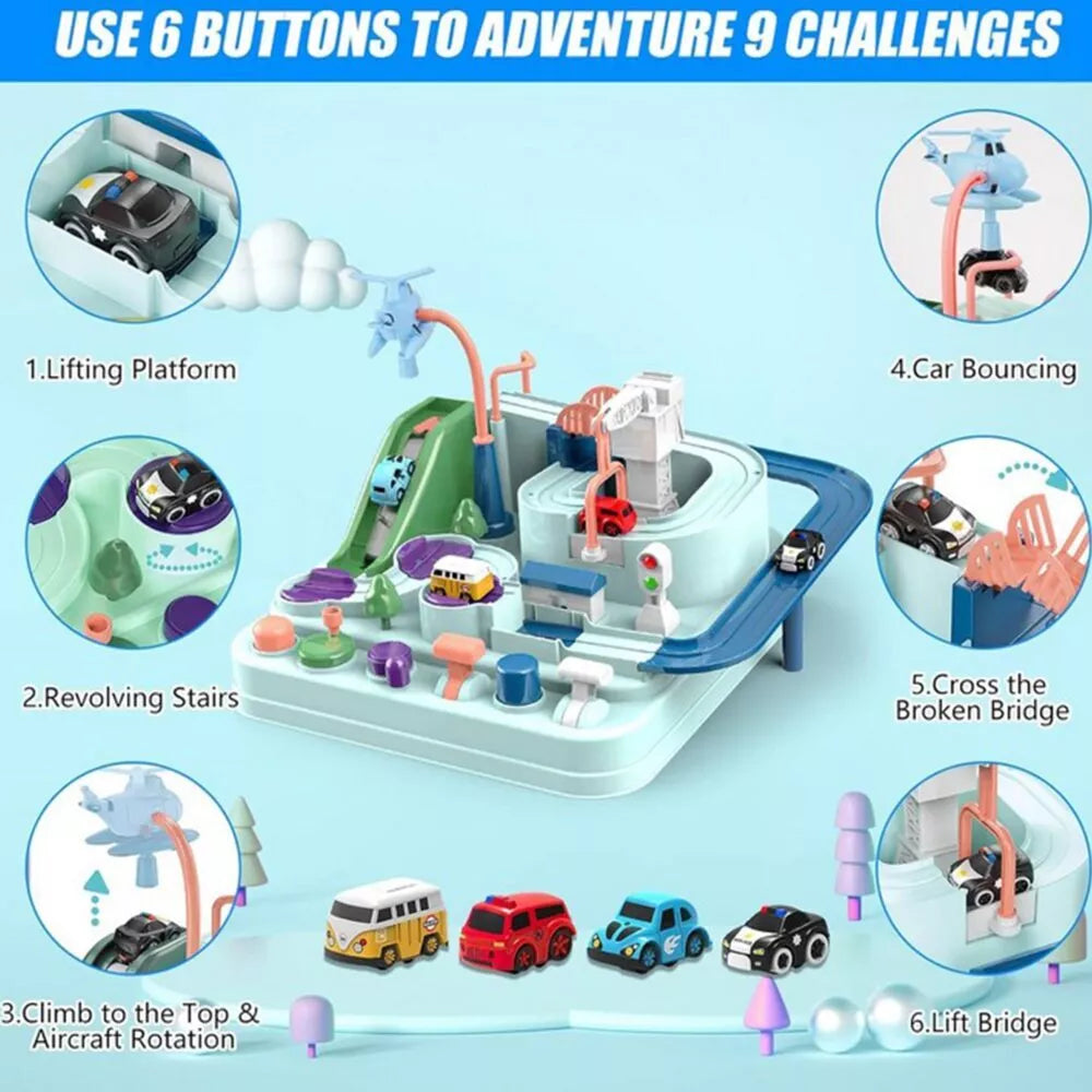 WOOPIE interaktyvi automobilių trasa „Automobilių nuotykiai“