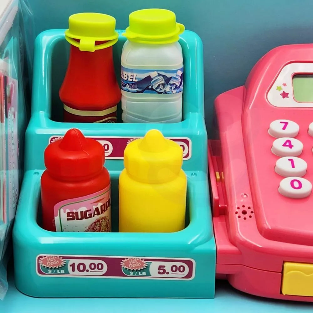 WOOPIE kasos aparatas su lentyna ir priedais, rožinis