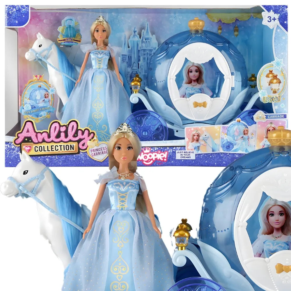 Woopie „Ledinė princesė ir šviečianti karieta“ su arkliu