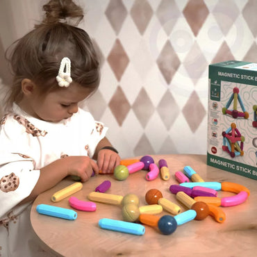 Magnetinės edukacinės konstrukcinės kaladėlės 38vnt