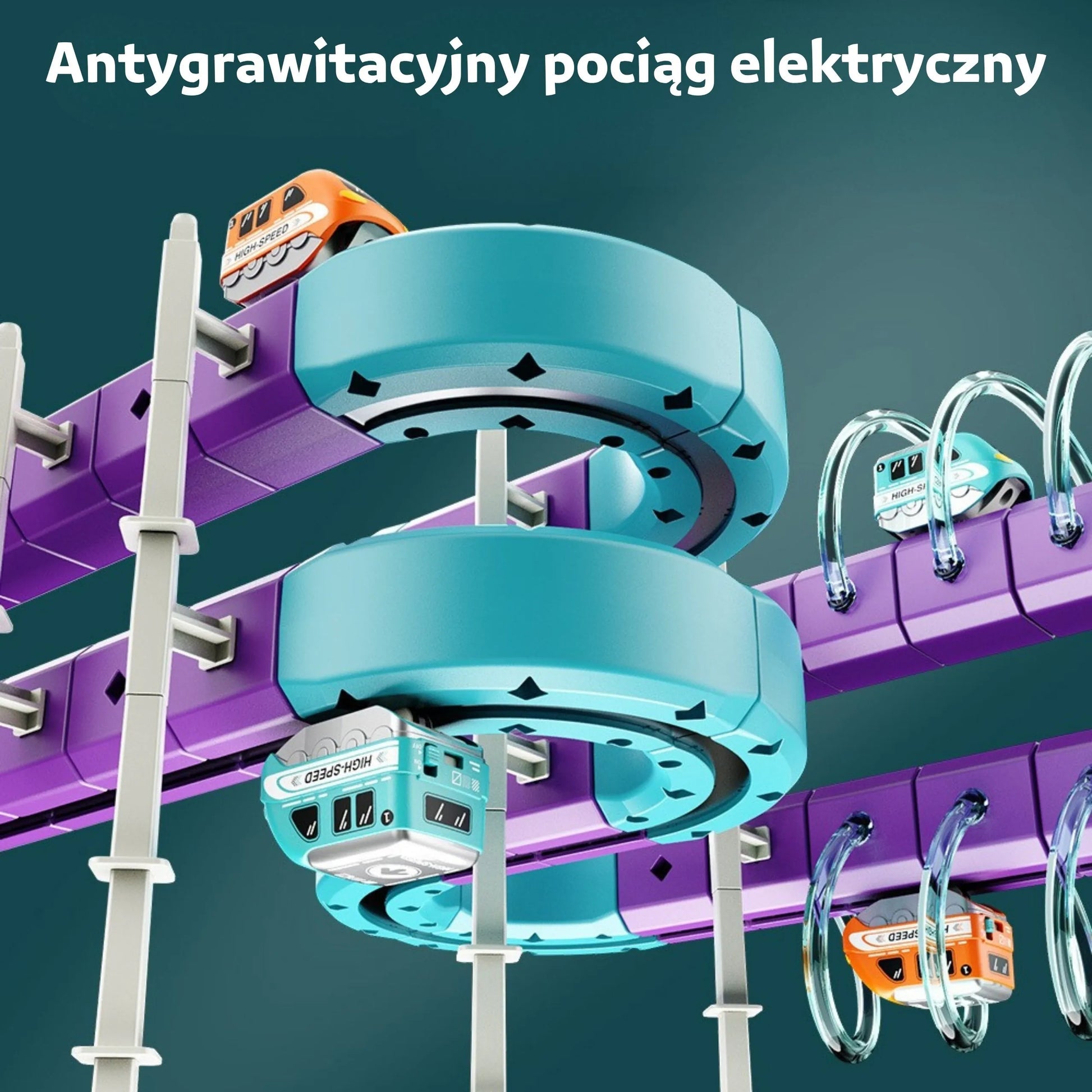 Woopie magnetinė lenktynių trasa – 39 dalių STEM konstruktorius