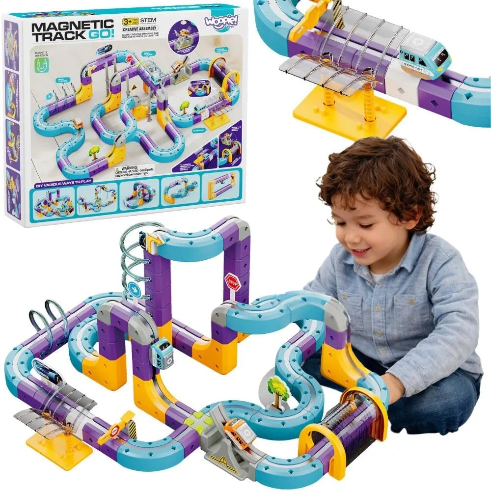 Woopie magnetinė trasa – 126 dalių STEM konstruktorius