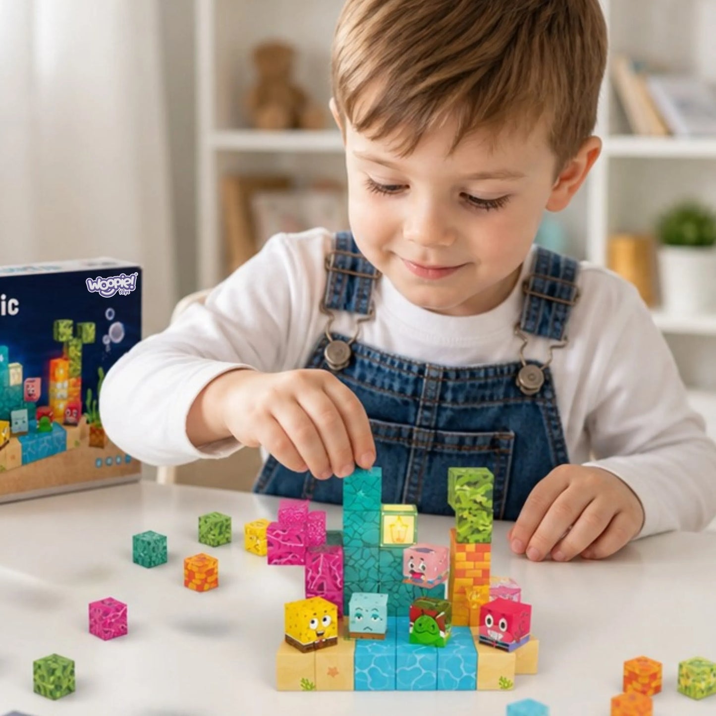 WOOPIE magnetiniai kubai su vandenyno tematika, 3+