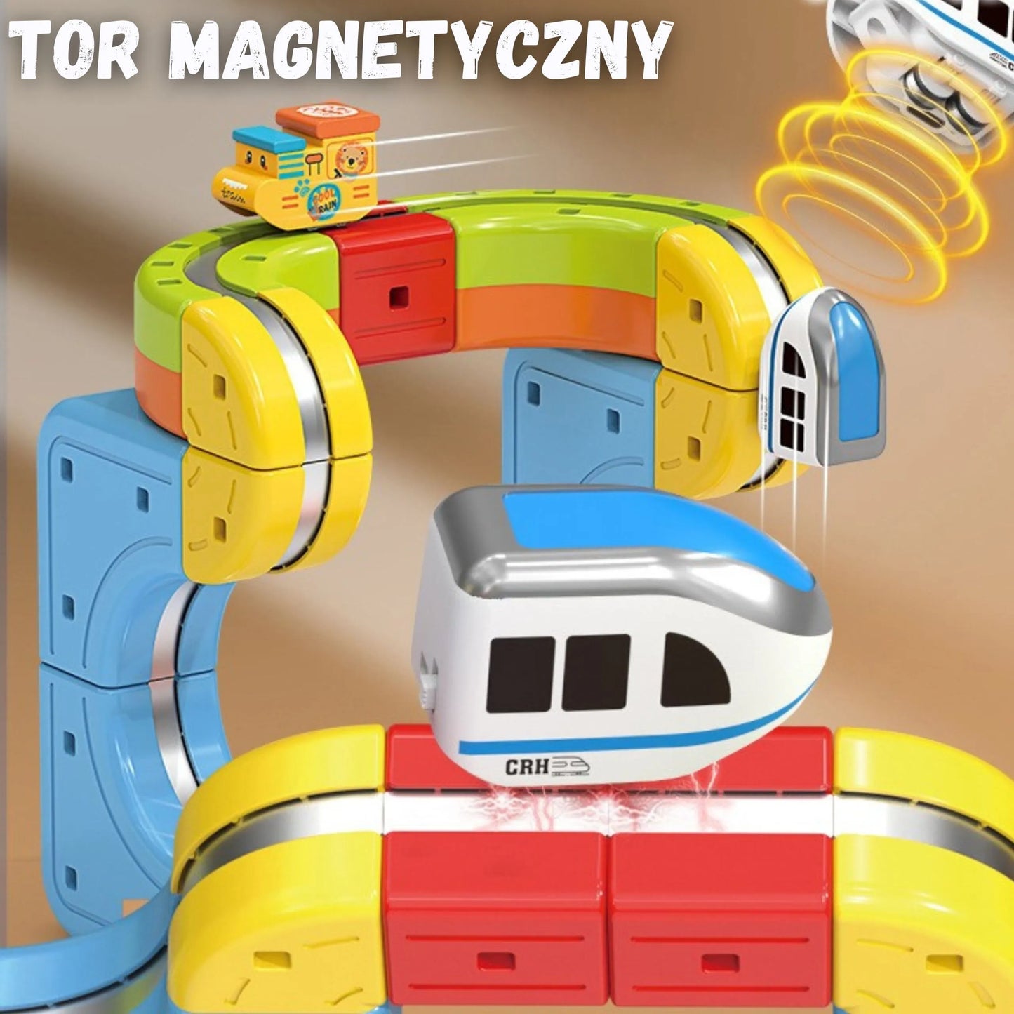 „WOOPIE“ magnetinių kaladėlių levituojanti trasa (32 vnt.)