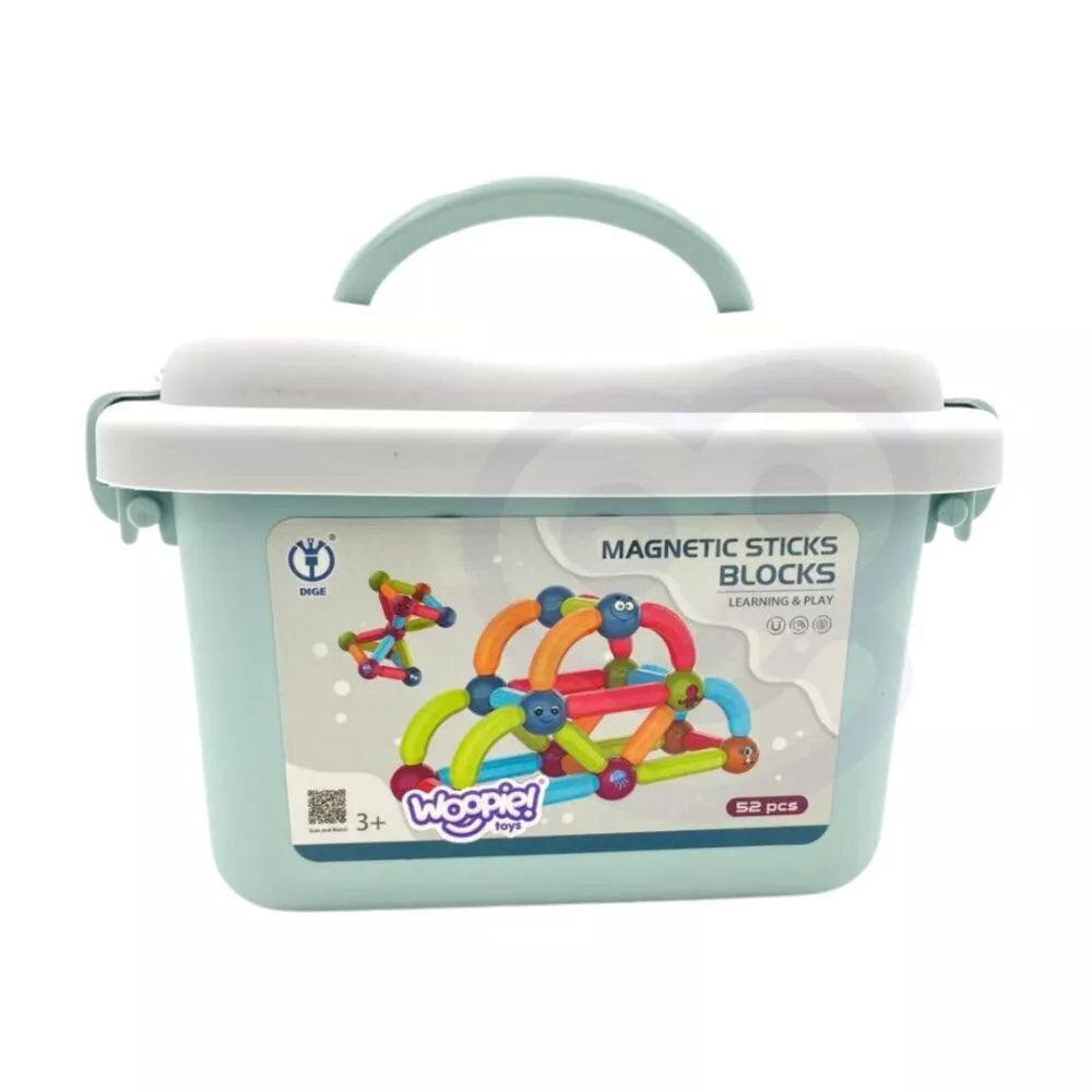 Magnetiniai mokomieji konstrukciniai blokai 52vnt