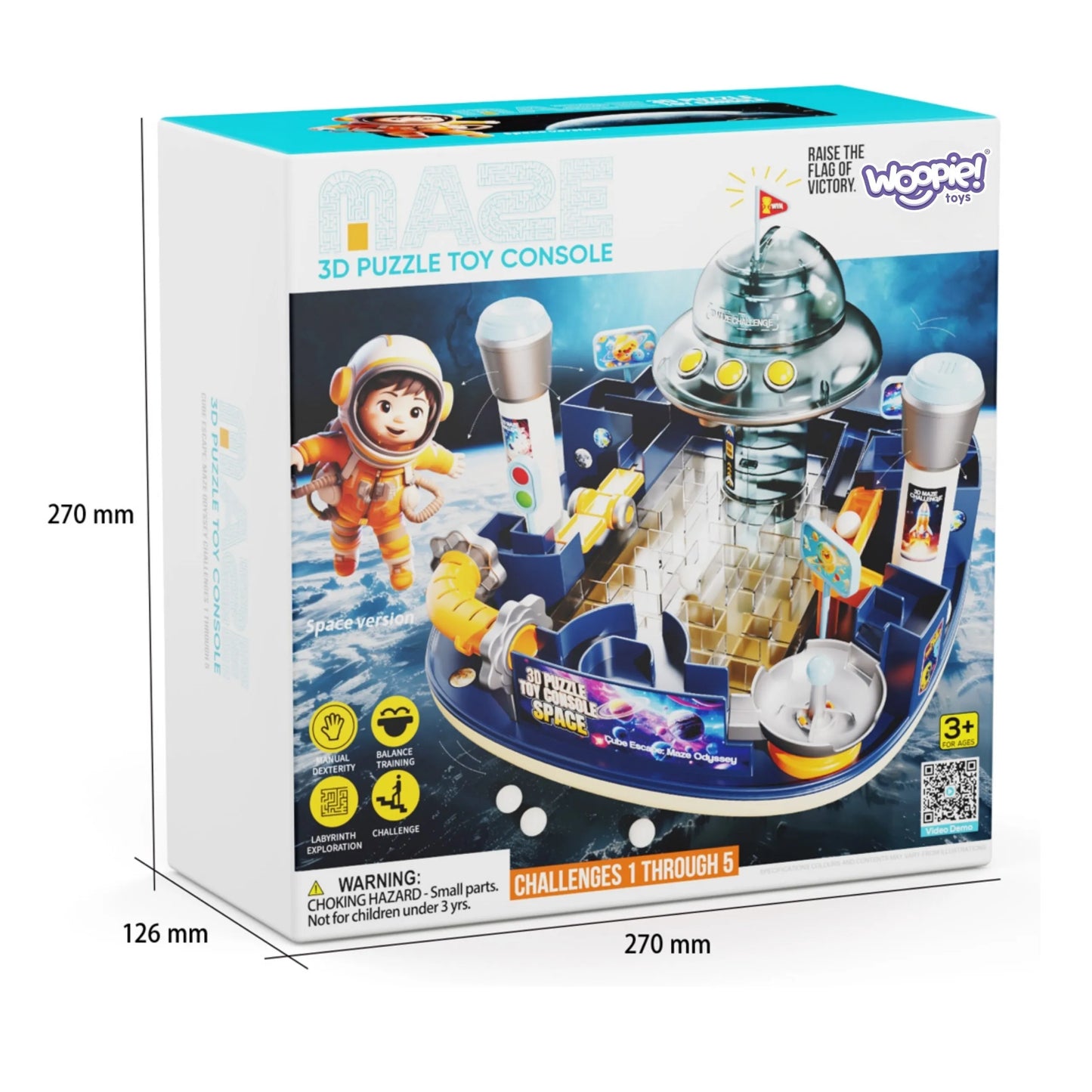 Woopie „Maze Odyssey“ – 3D labirinto konsolė su UFO kupolu