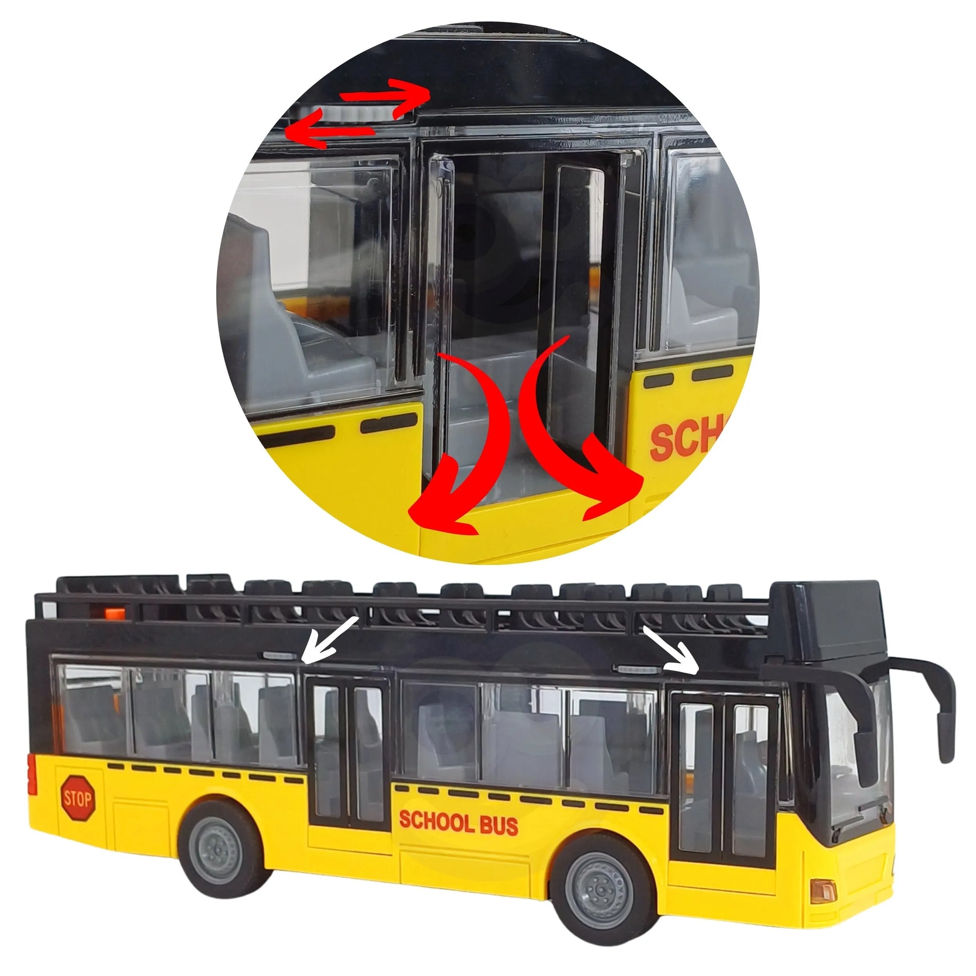 Woopie miesto autobusas 1:16 su šviesomis, garsais ir atidaromomis durimis