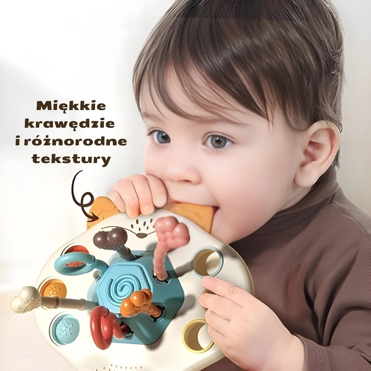 Woopie Montessori „Tug Toy“ lapiuko sensorinis kramtukas