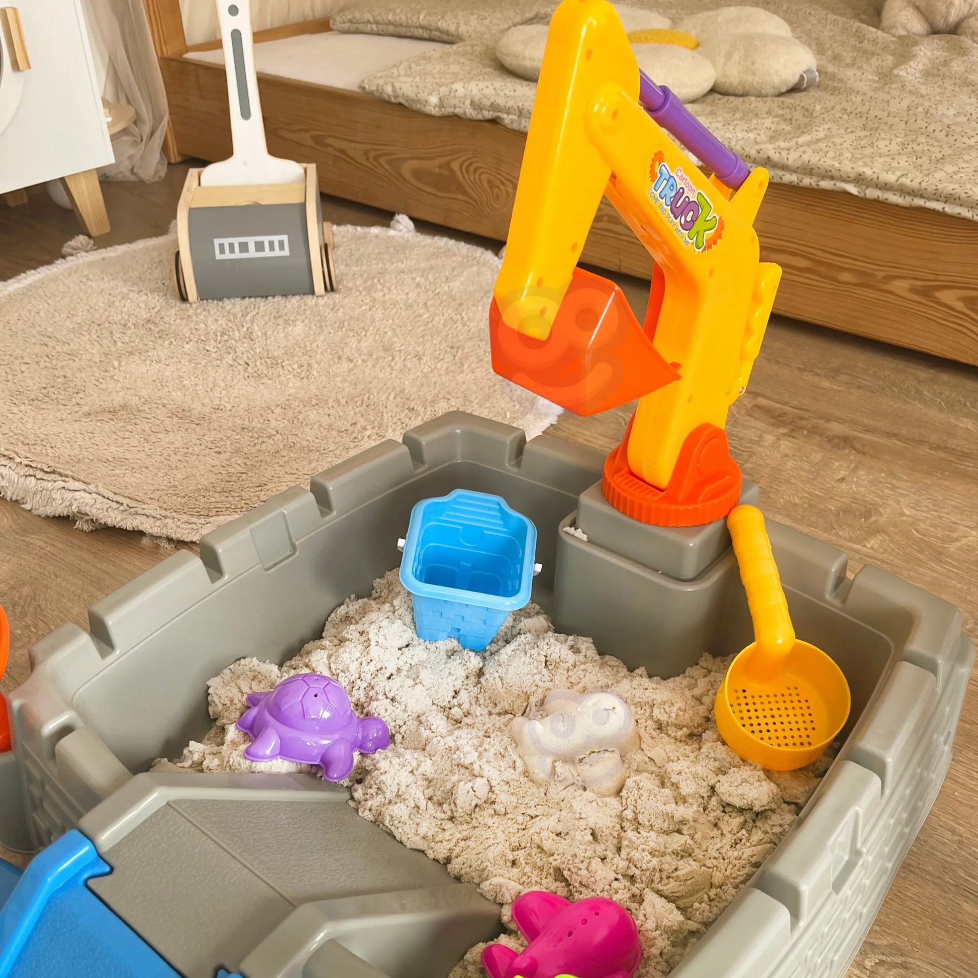 Woopie nešiojama smėlio dėžė „Castle“ – pilies formos dangtis