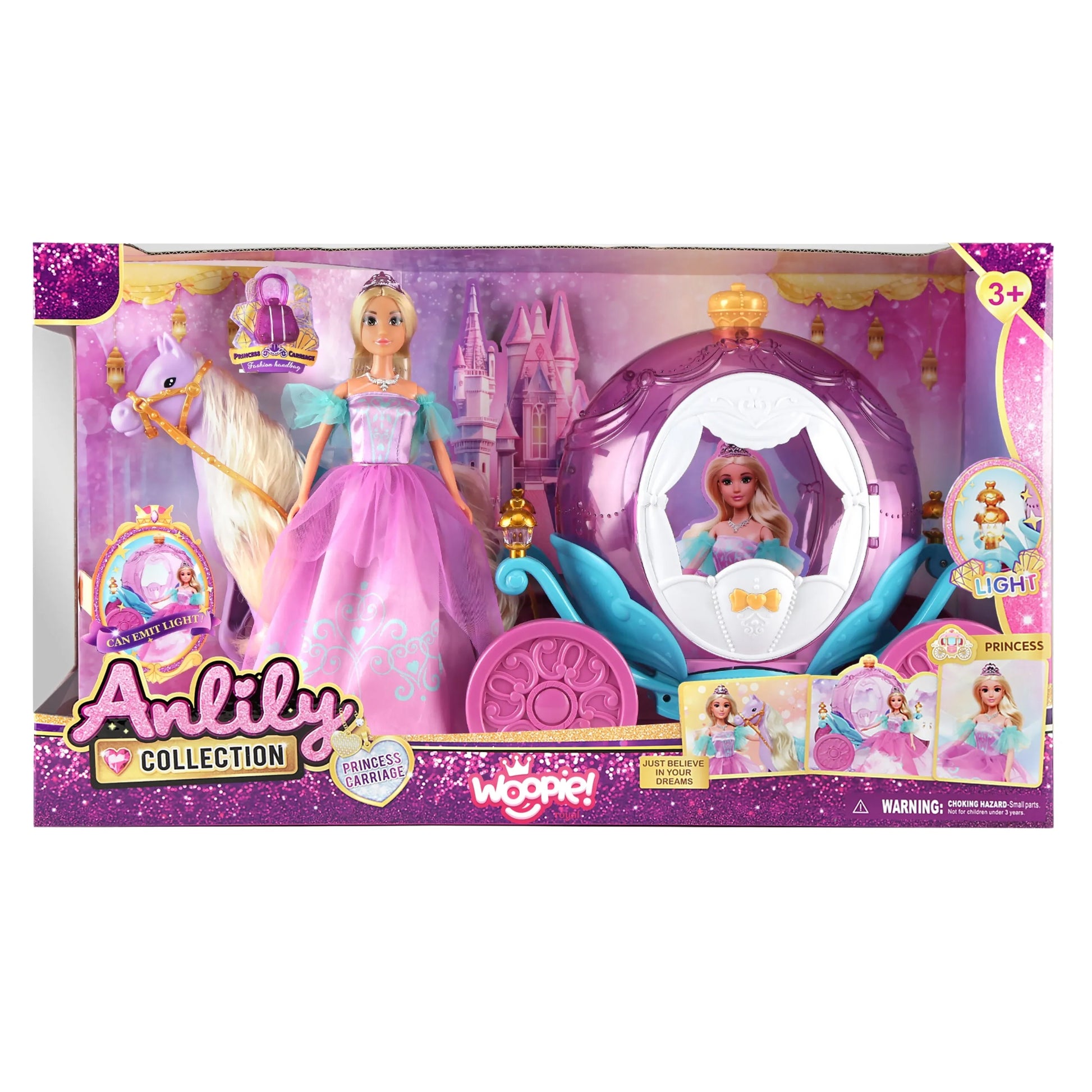 Woopie princesės lėlė su karieta