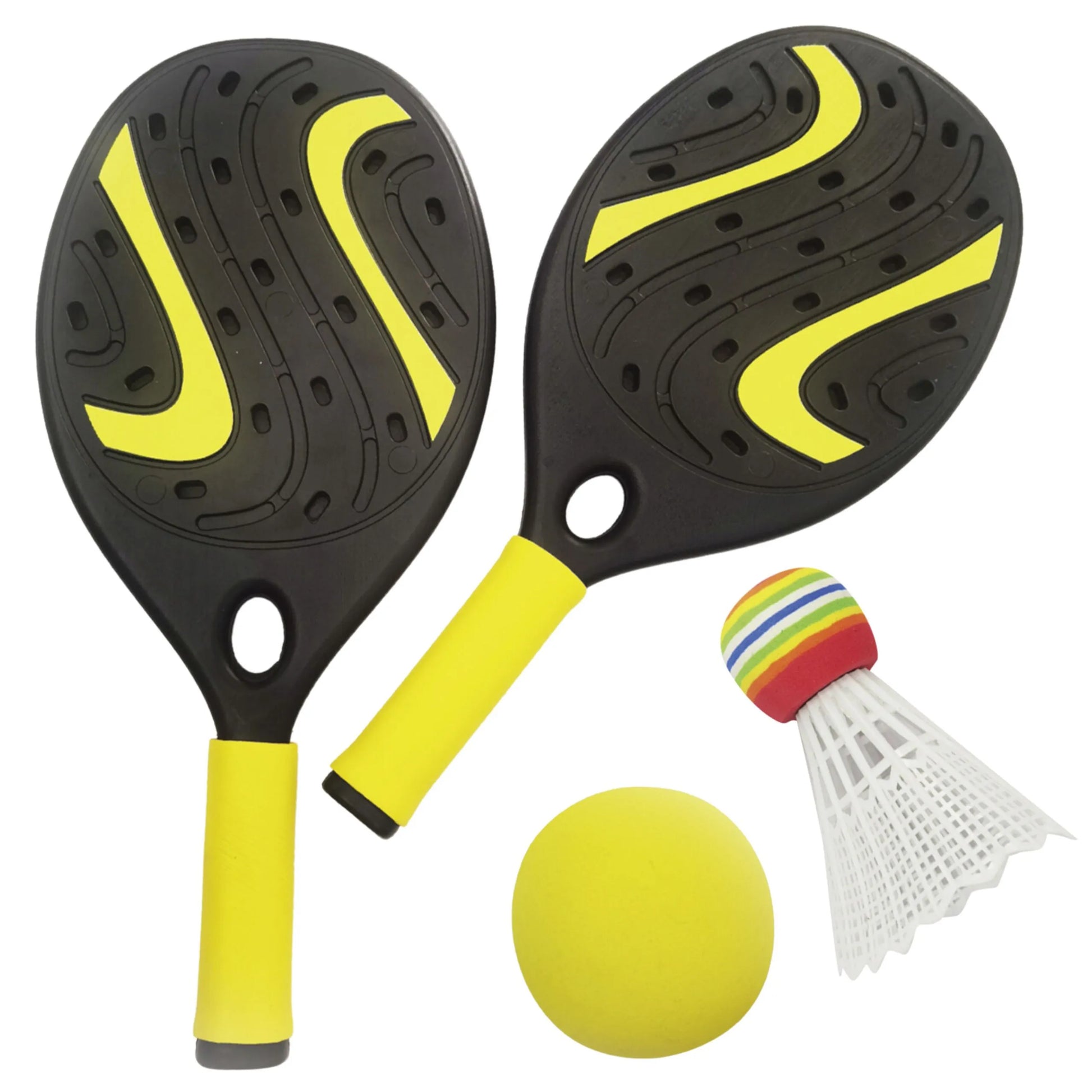 WOOPIE raketėlių rinkinys su kamuoliuku, plunksnele ir dėklu