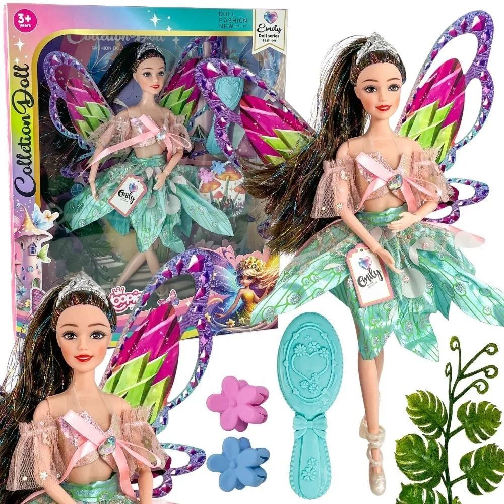 Woopie ROYAL lėlė Emily – 29 cm fėja su spalvingais sparnais
