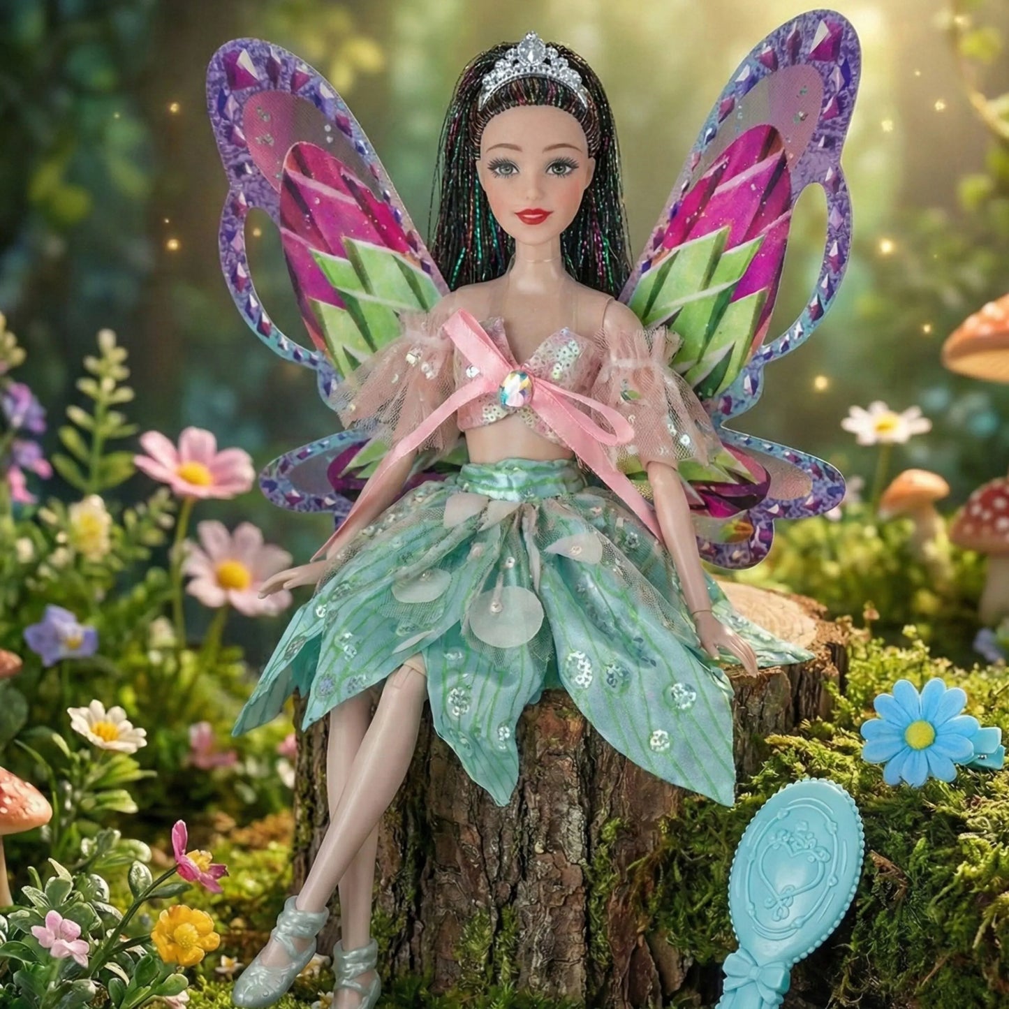 Woopie ROYAL lėlė Emily – 29 cm fėja su spalvingais sparnais