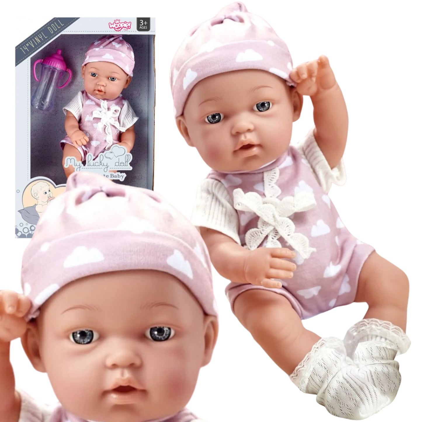 WOOPIE ROYAL lėlė kūdikis 36 cm su rūbeliais